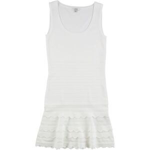 GUESS Womens Antoinette Striped Sweater Dress, white, S